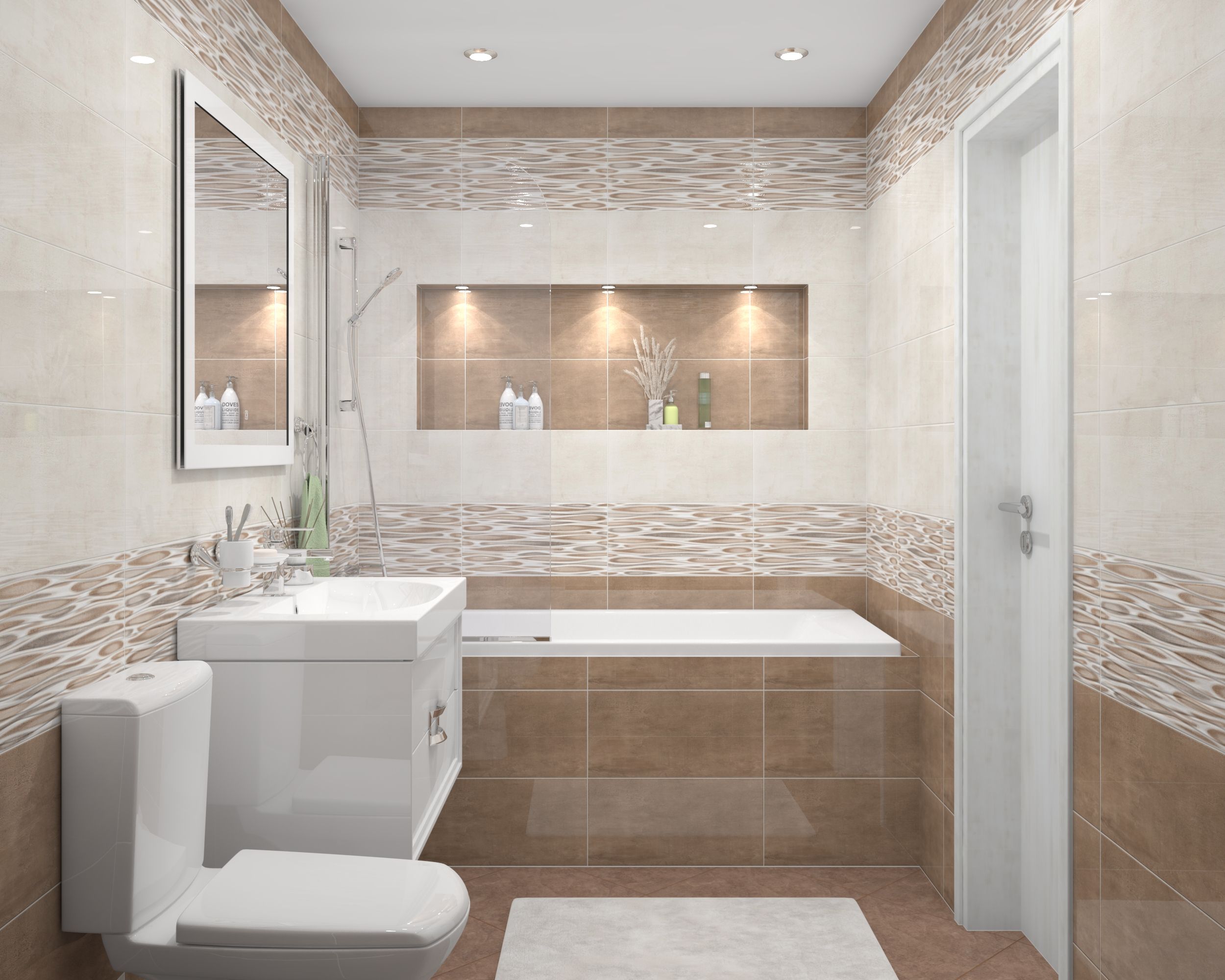 Ванная комната дизайн фото светлая